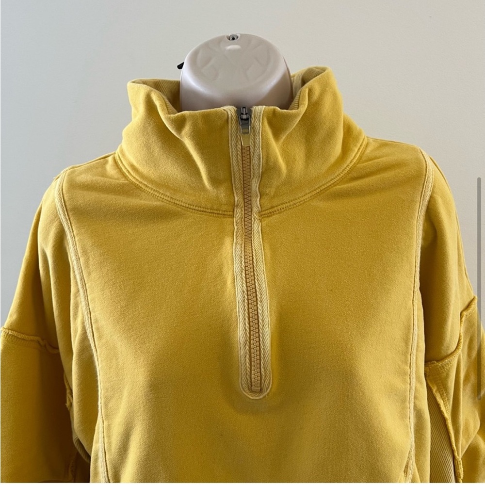 Free People Movement In the Clouds half zip Pullover Sweater sweatshirt Top - Picture 7 of 13